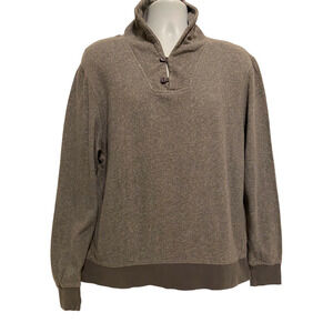 Womens Medium M Gray Sweatshirt Top Threads 4 Thought Vintage Marled Collared